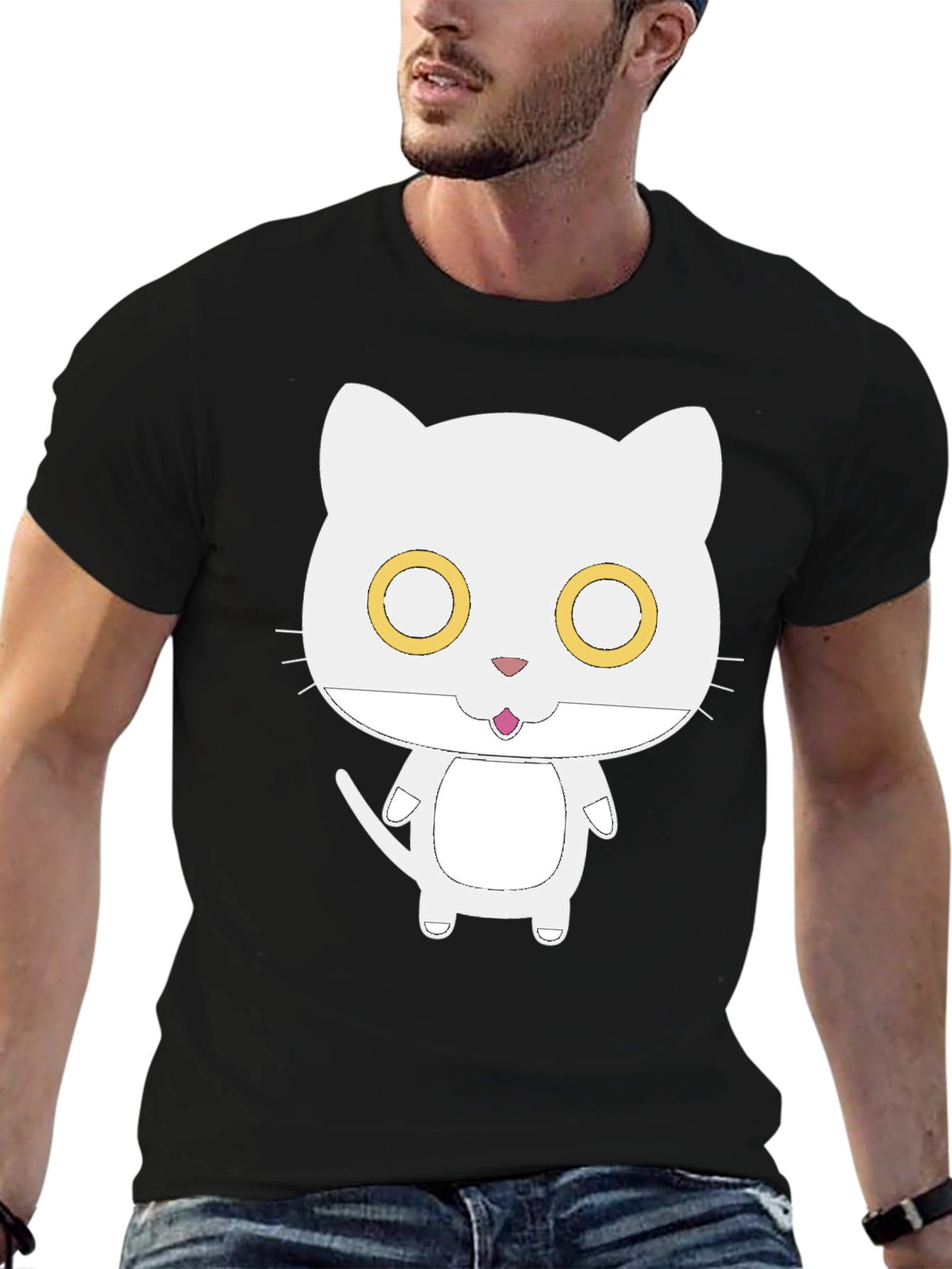 Cute Cat Graphic T-Shirt - Soft Cotton Tee