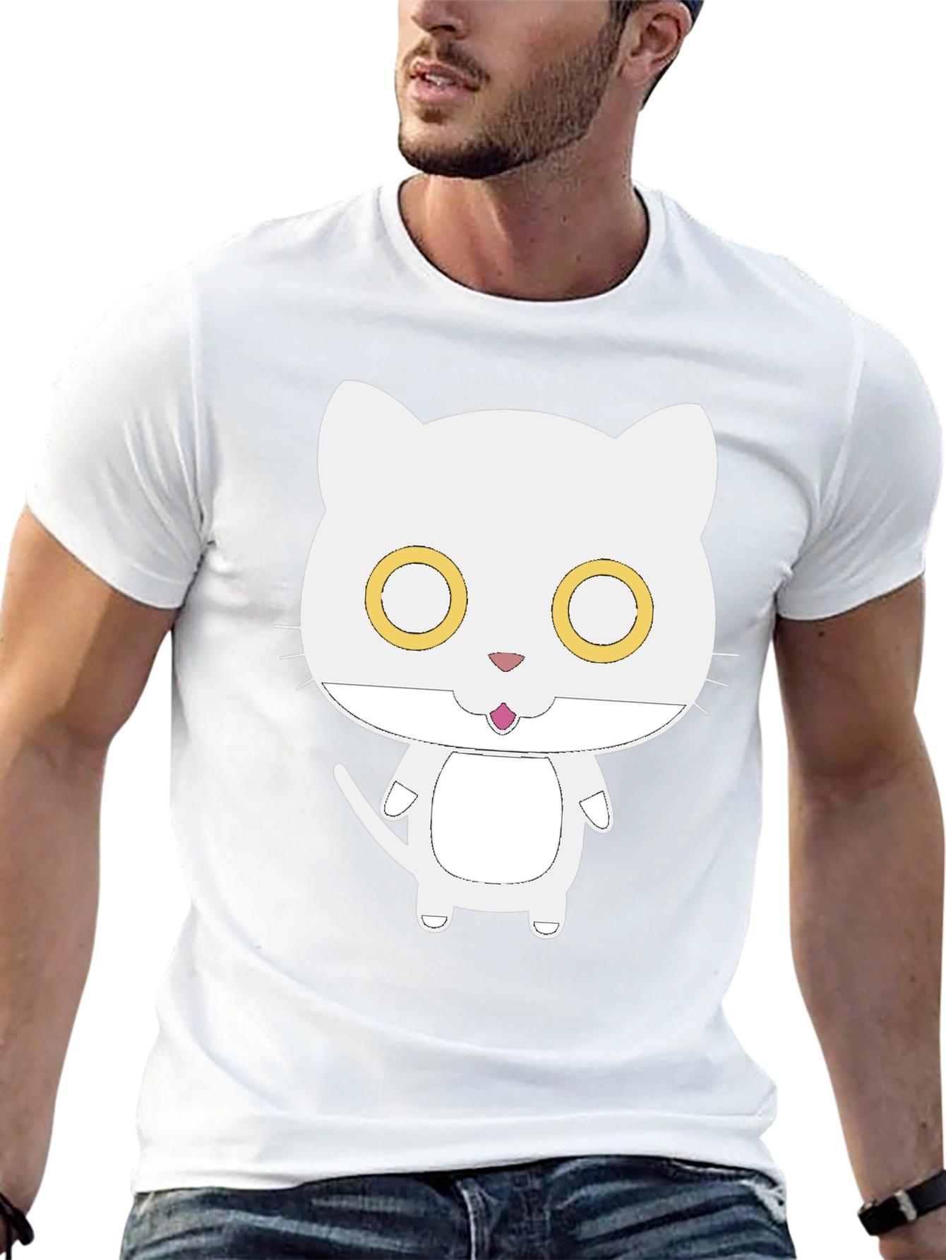 Cute Cat Graphic T-Shirt - Soft Cotton Tee