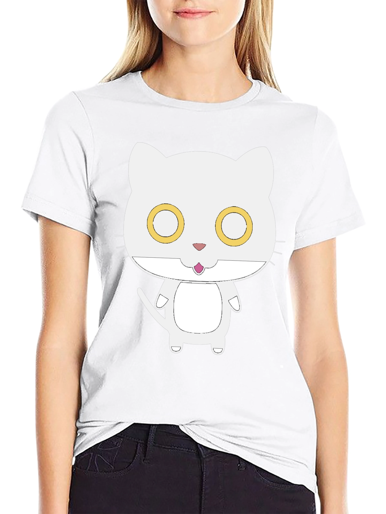Cute Cat Graphic T-Shirt - Soft Cotton Tee