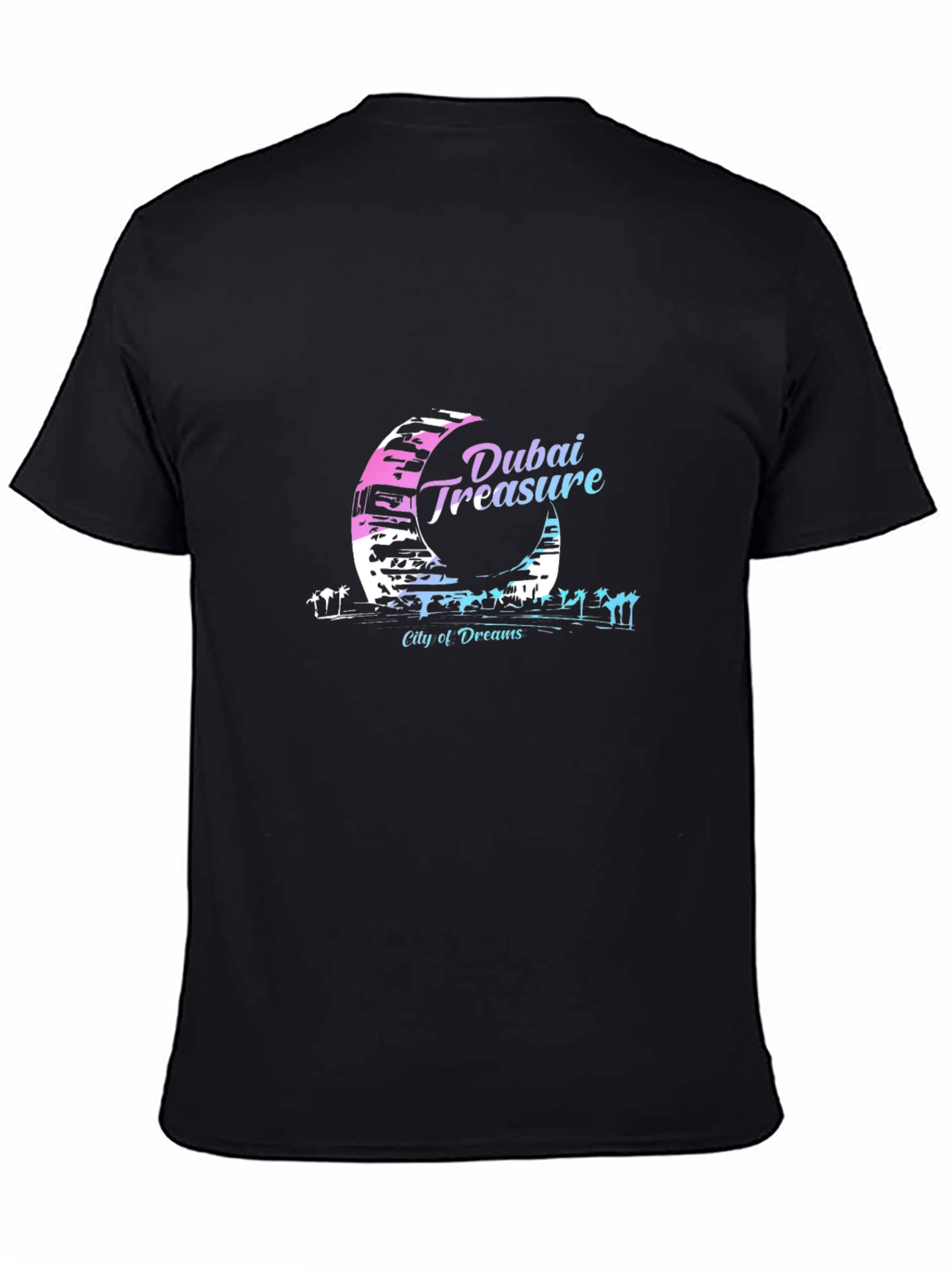 Dubai Treasure Black T-Shirt: City of Dreams Graphic Tee