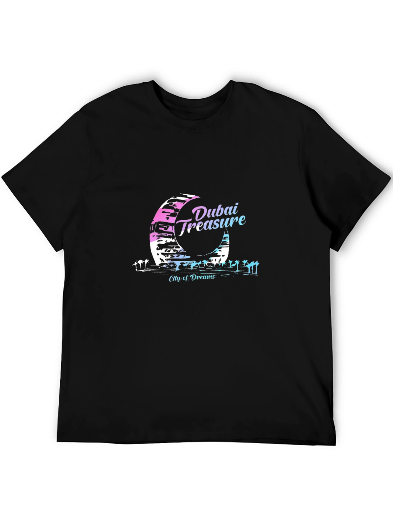 Dubai Treasure Black T-Shirt: City of Dreams Graphic Tee