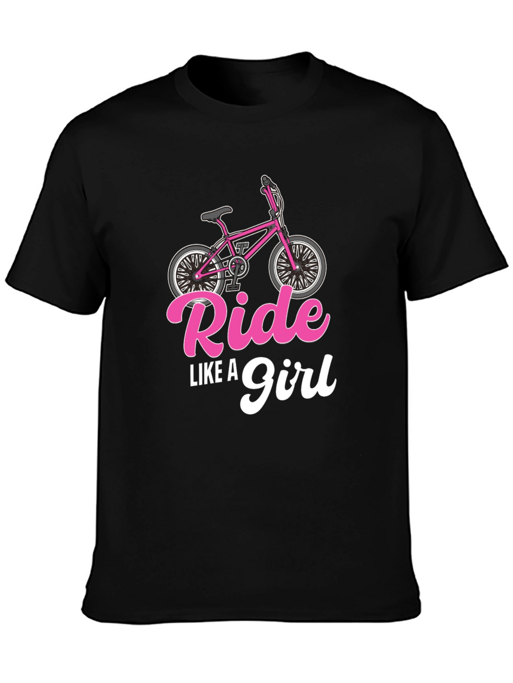 Ride Like A Girl Black T-Shirt