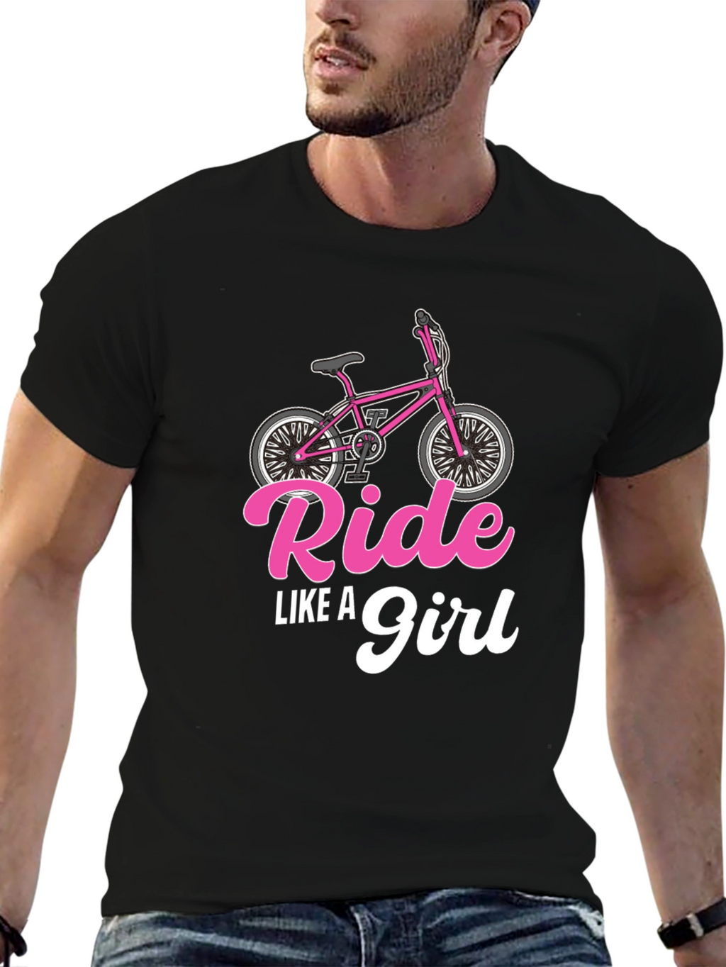 Ride Like A Girl Black T-Shirt