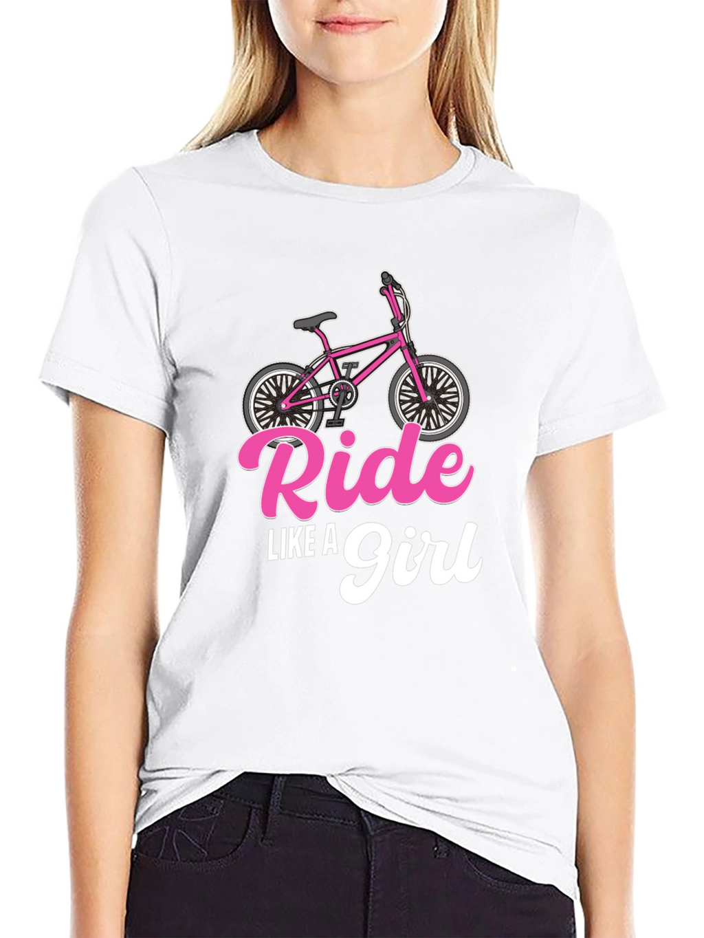 Ride Like A Girl Black T-Shirt