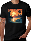 Mai Khao Thailand Black Graphic Tee