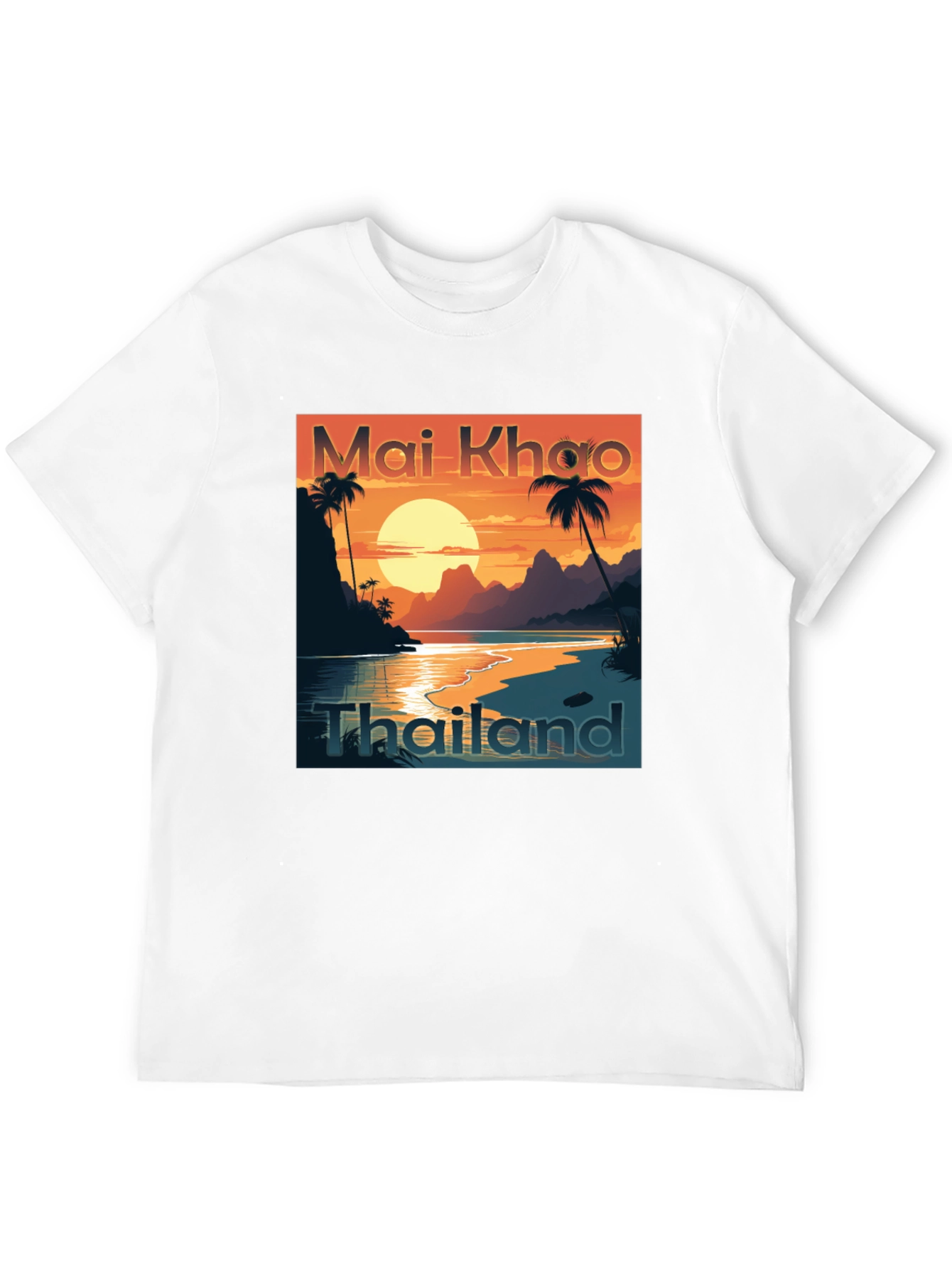 Mai Khao Thailand Black Graphic Tee