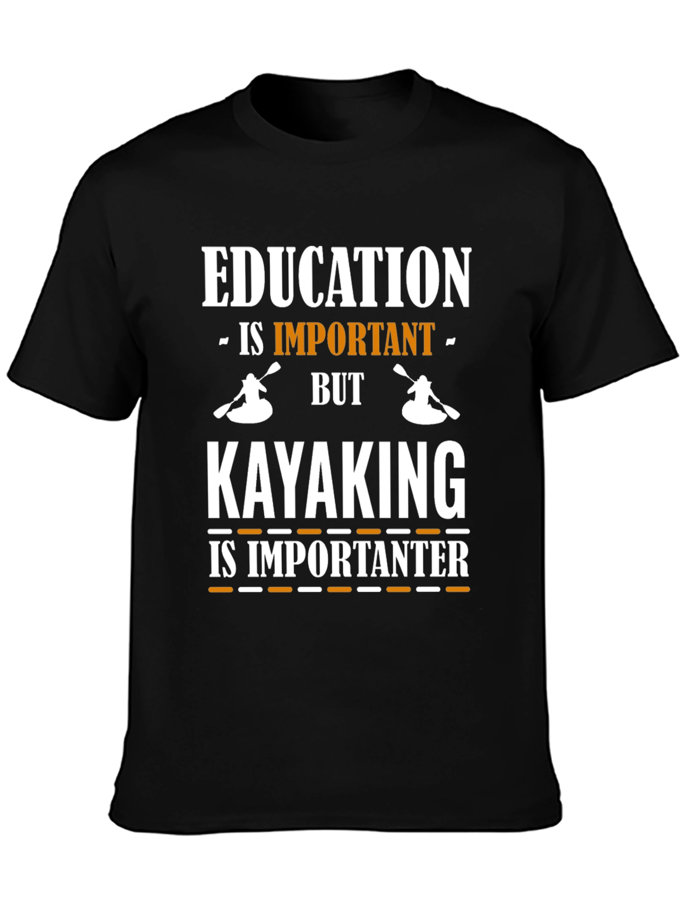 Education vs. Kayaking Graphic Tee