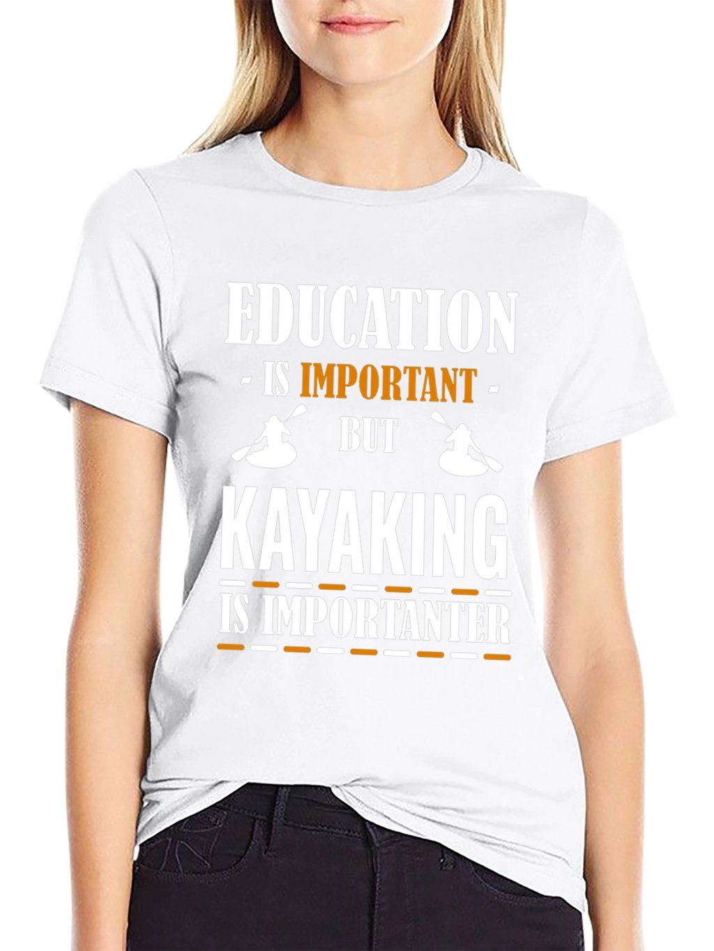 Education vs. Kayaking Graphic Tee