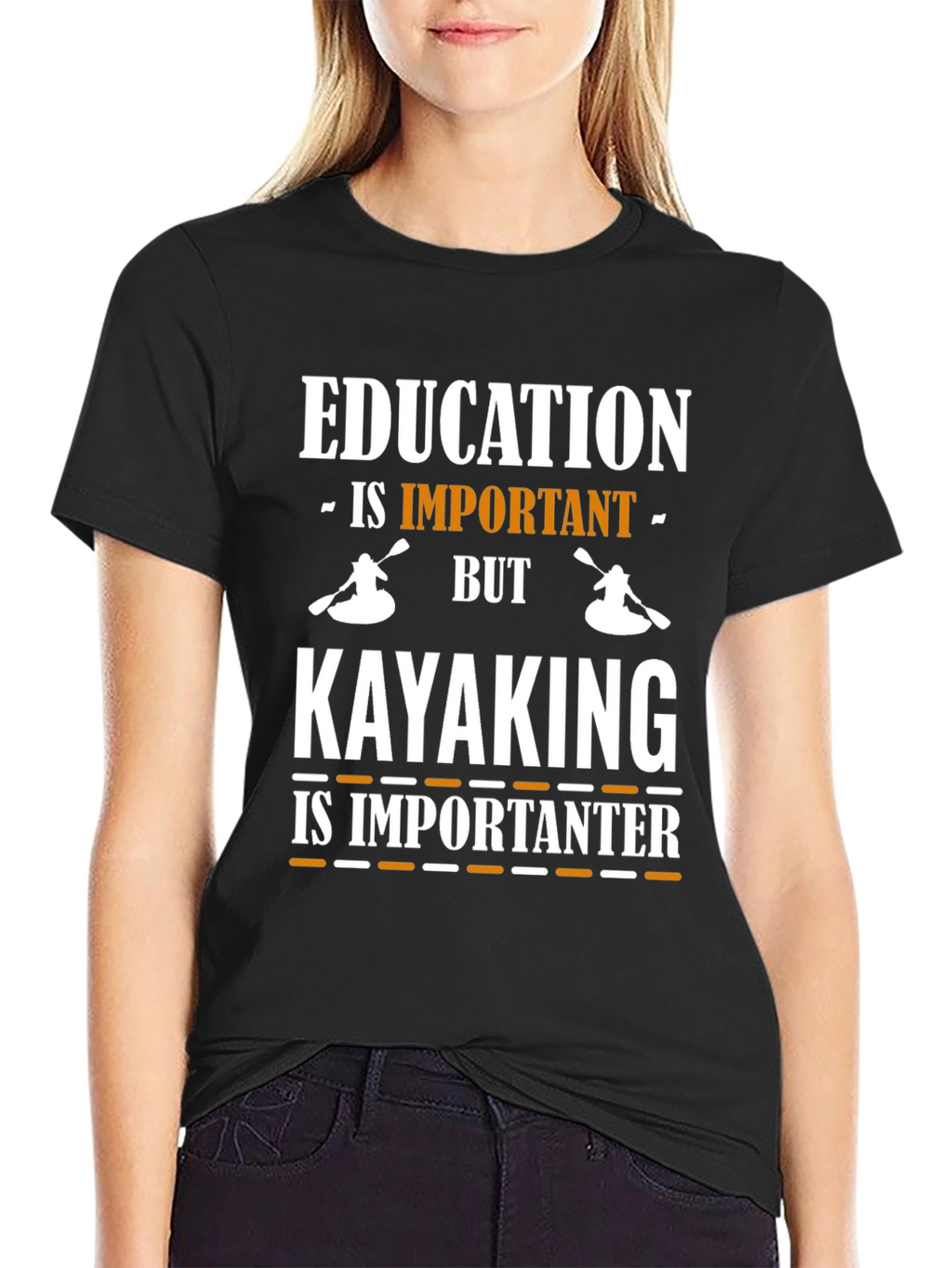 Education vs. Kayaking Graphic Tee