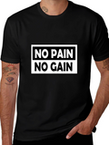 No Pain No Gain Graphic Tee - Motivational T-Shirt