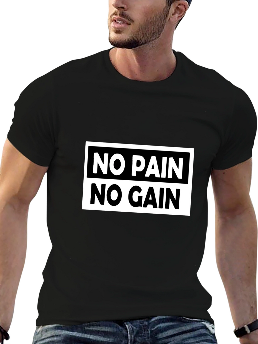 No Pain No Gain Graphic Tee - Motivational T-Shirt