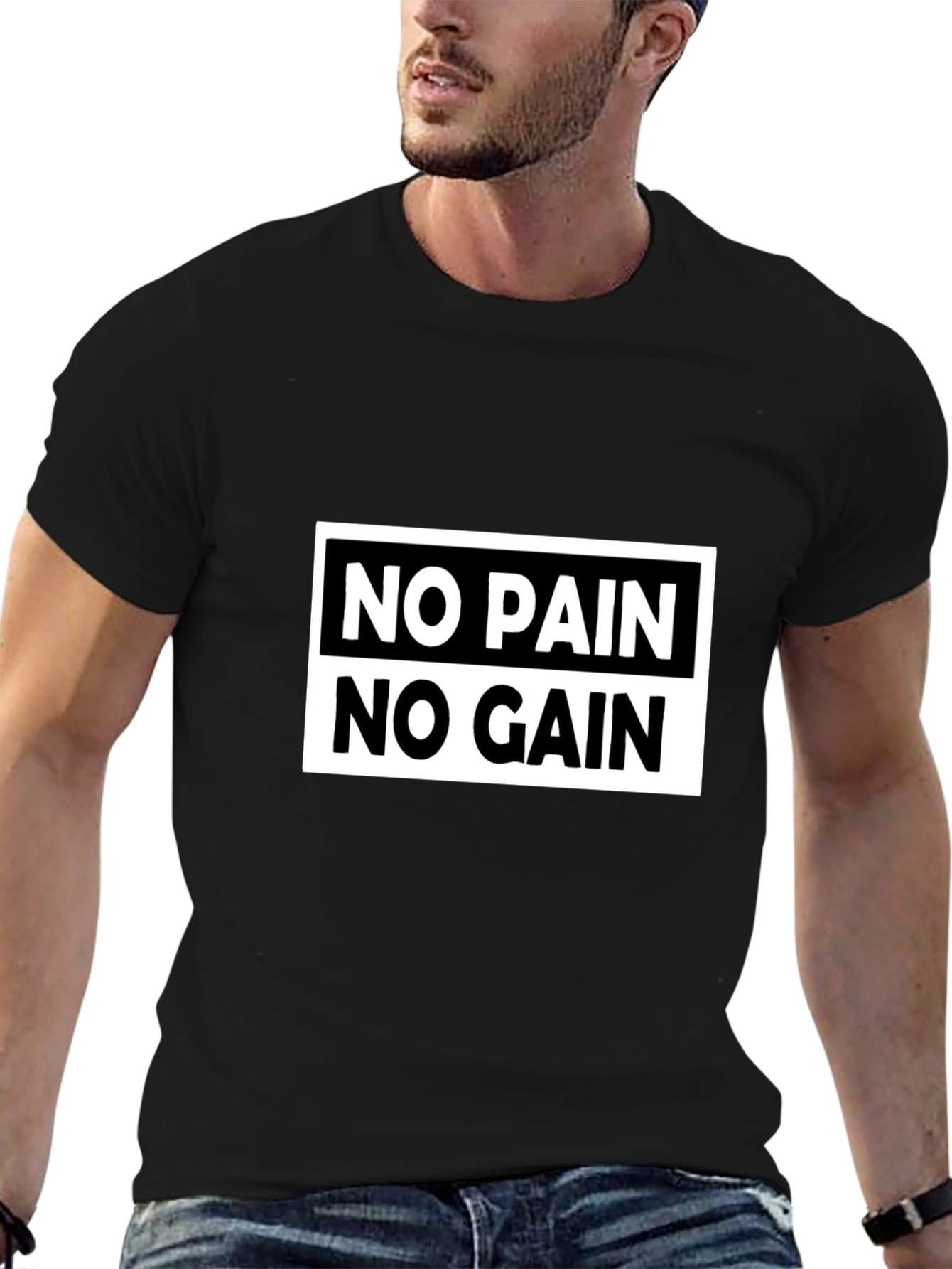 No Pain No Gain Graphic Tee - Motivational T-Shirt