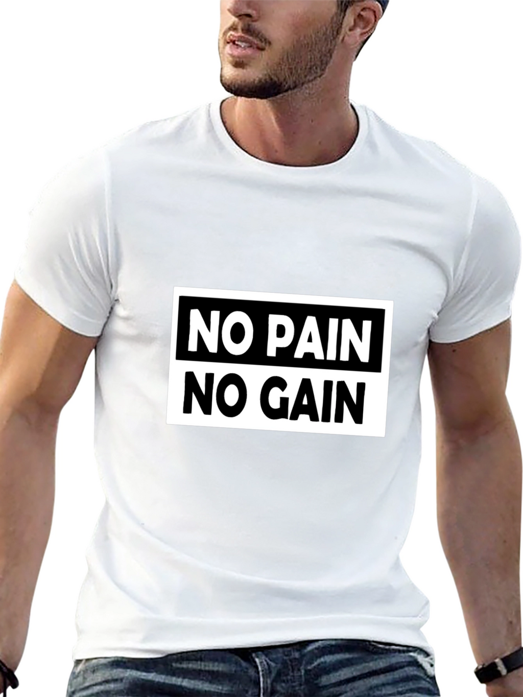 No Pain No Gain Graphic Tee - Motivational T-Shirt