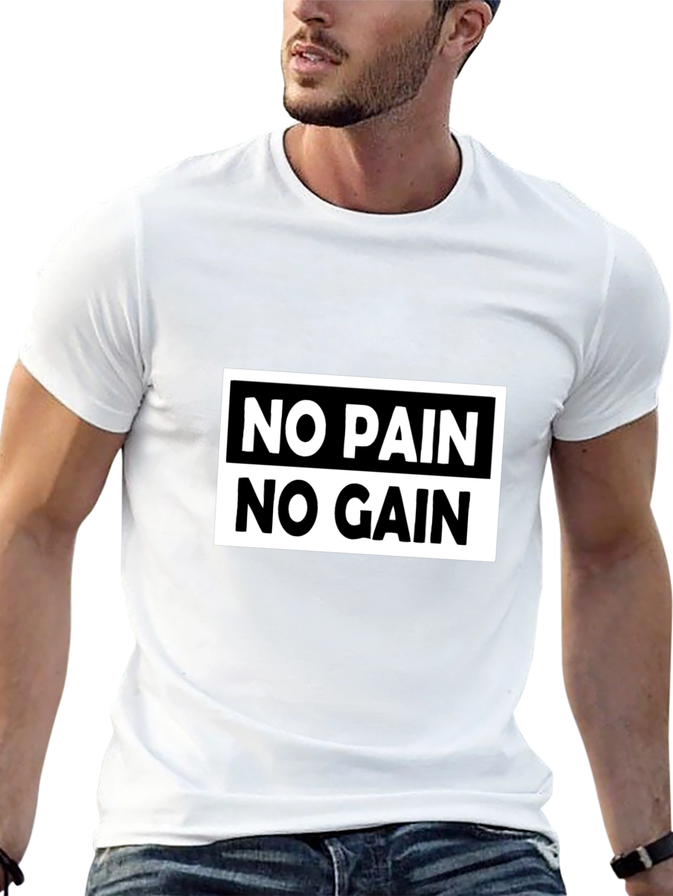 No Pain No Gain Graphic Tee - Motivational T-Shirt