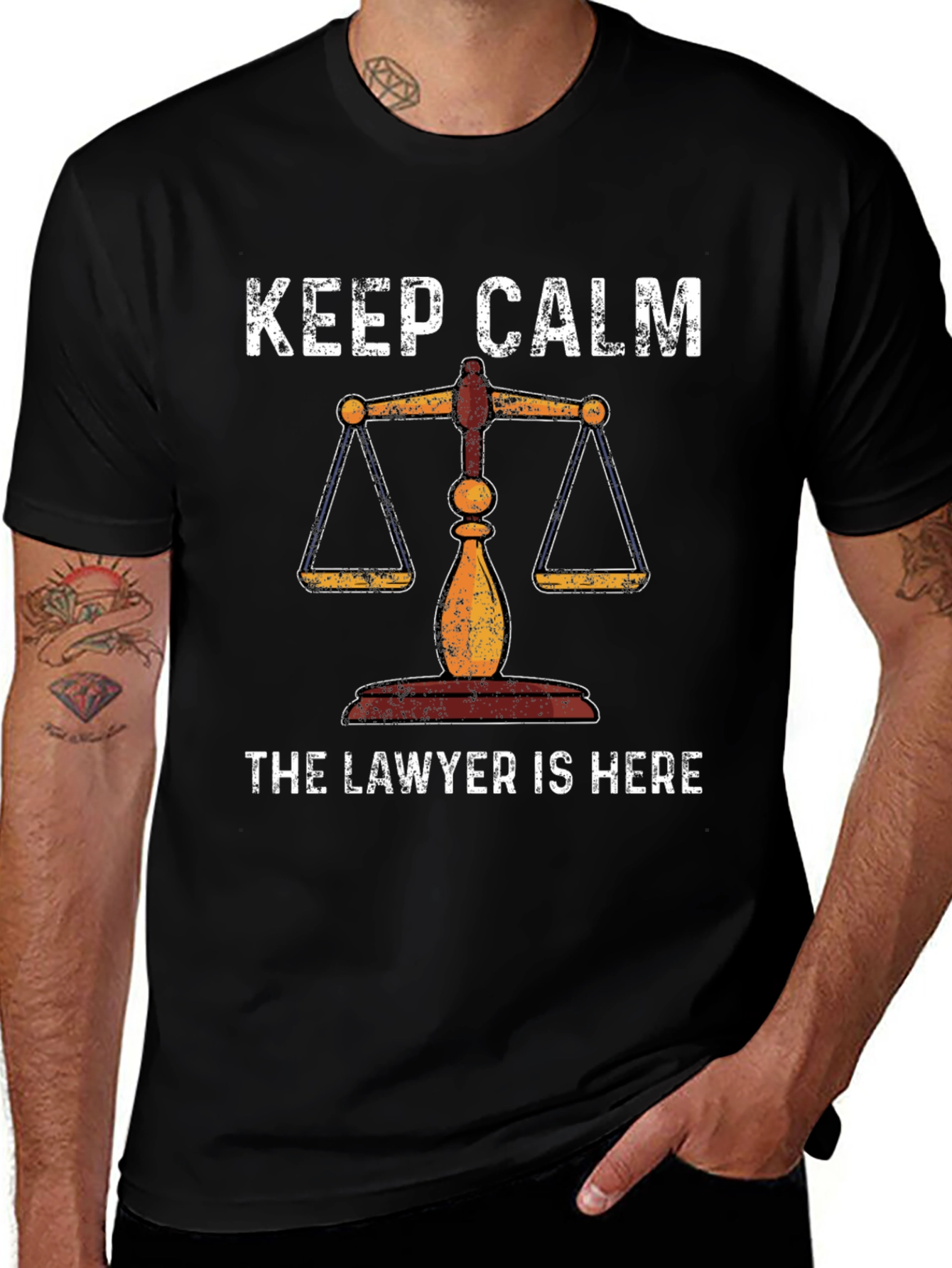 Keep Calm Lawyer T-Shirt - Scales of Justice Tee