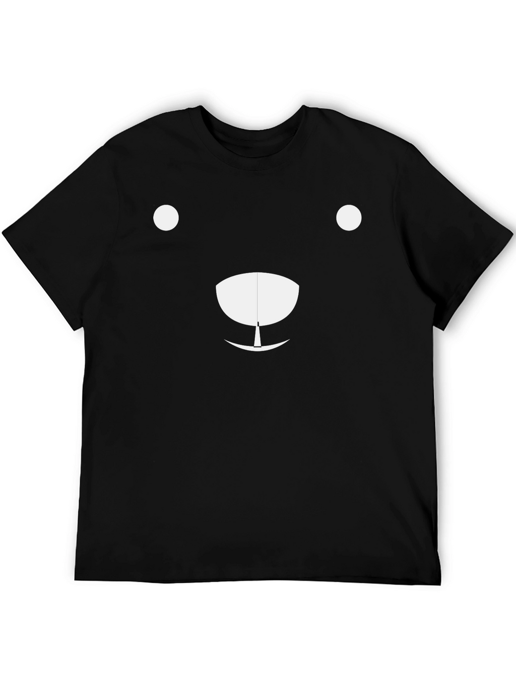 Minimalist Bear Graphic Black T-Shirt