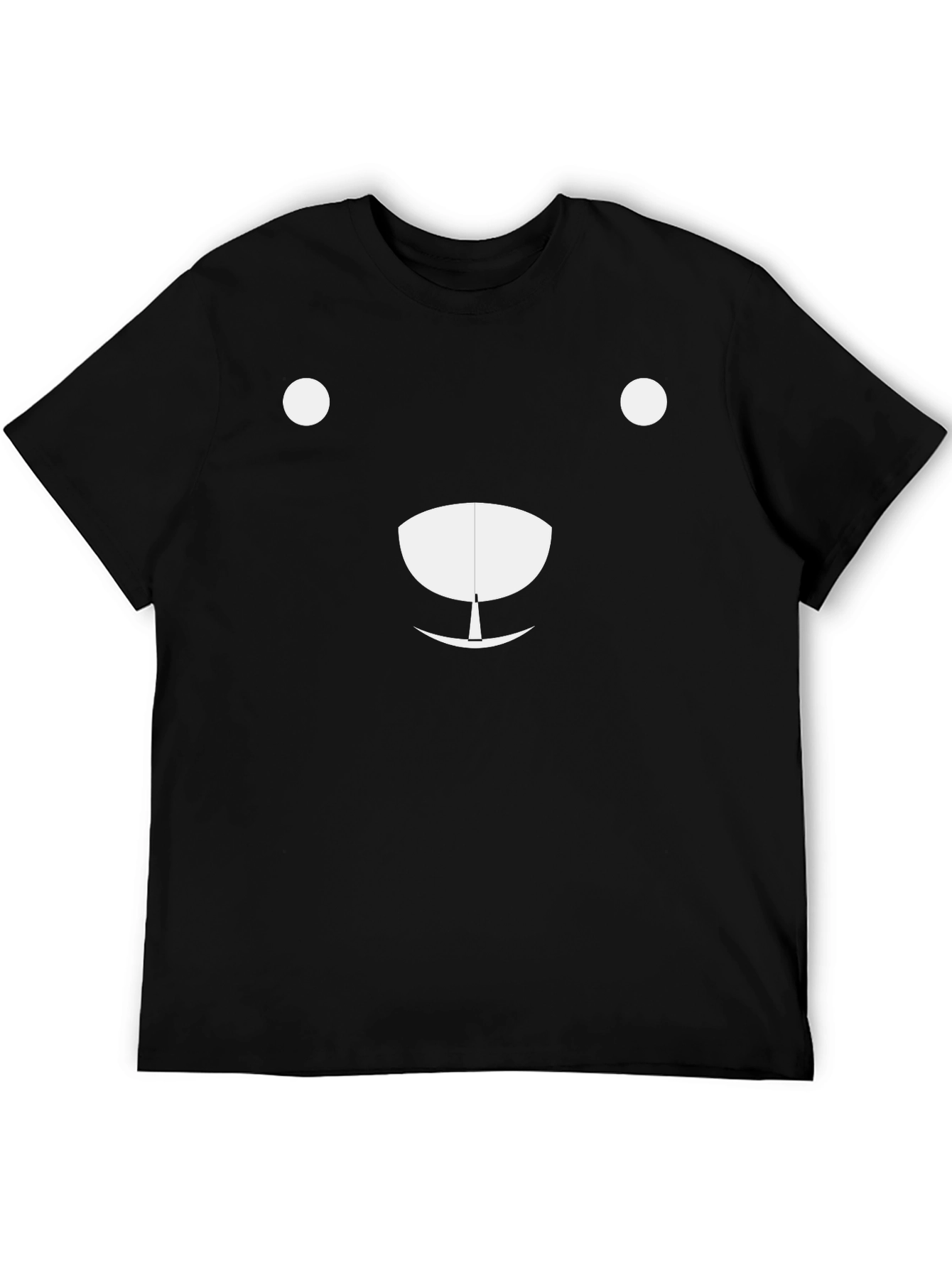 Minimalist Bear Graphic Black T-Shirt