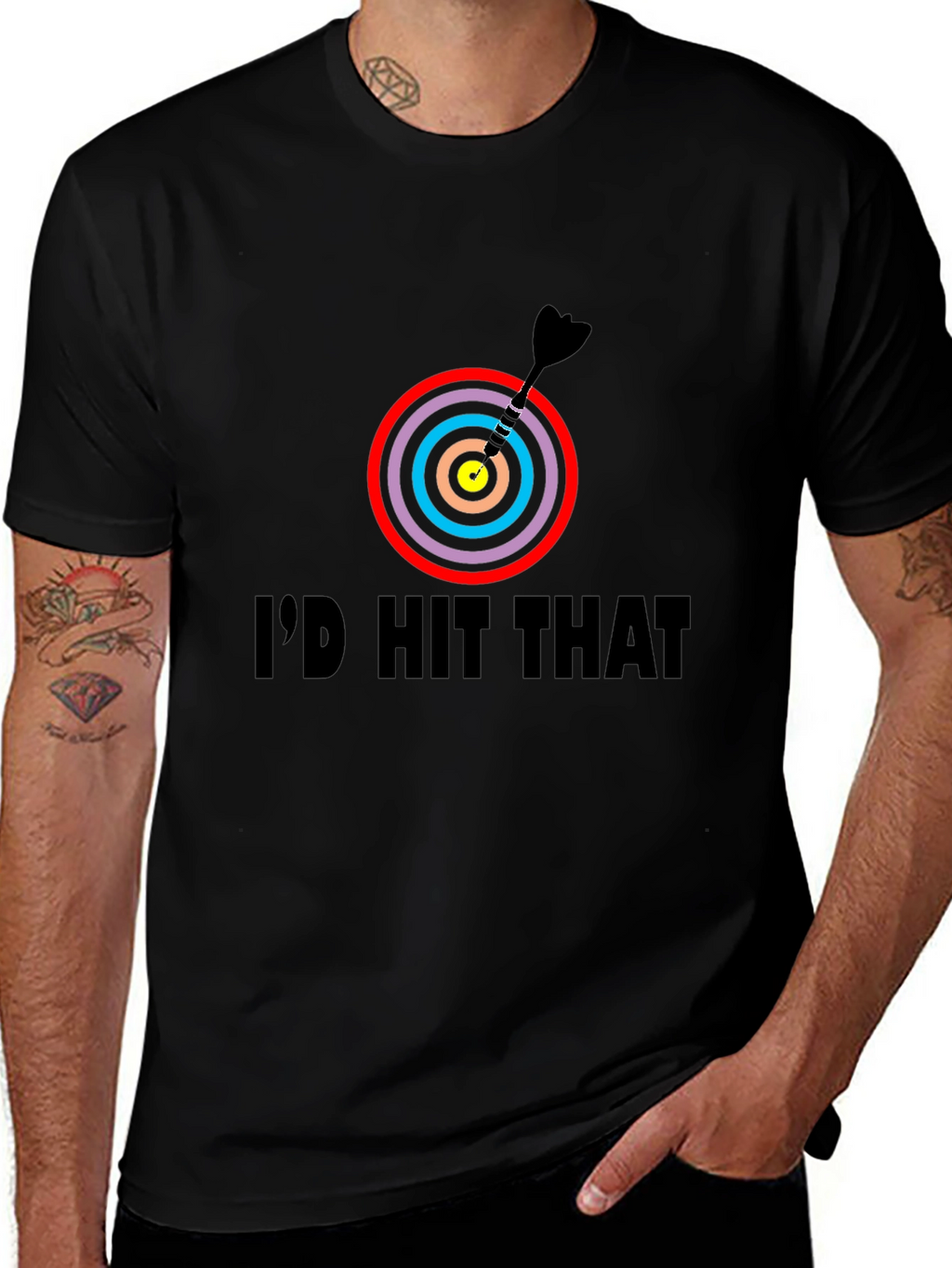 Id Hit That Dartboard Graphic Tee