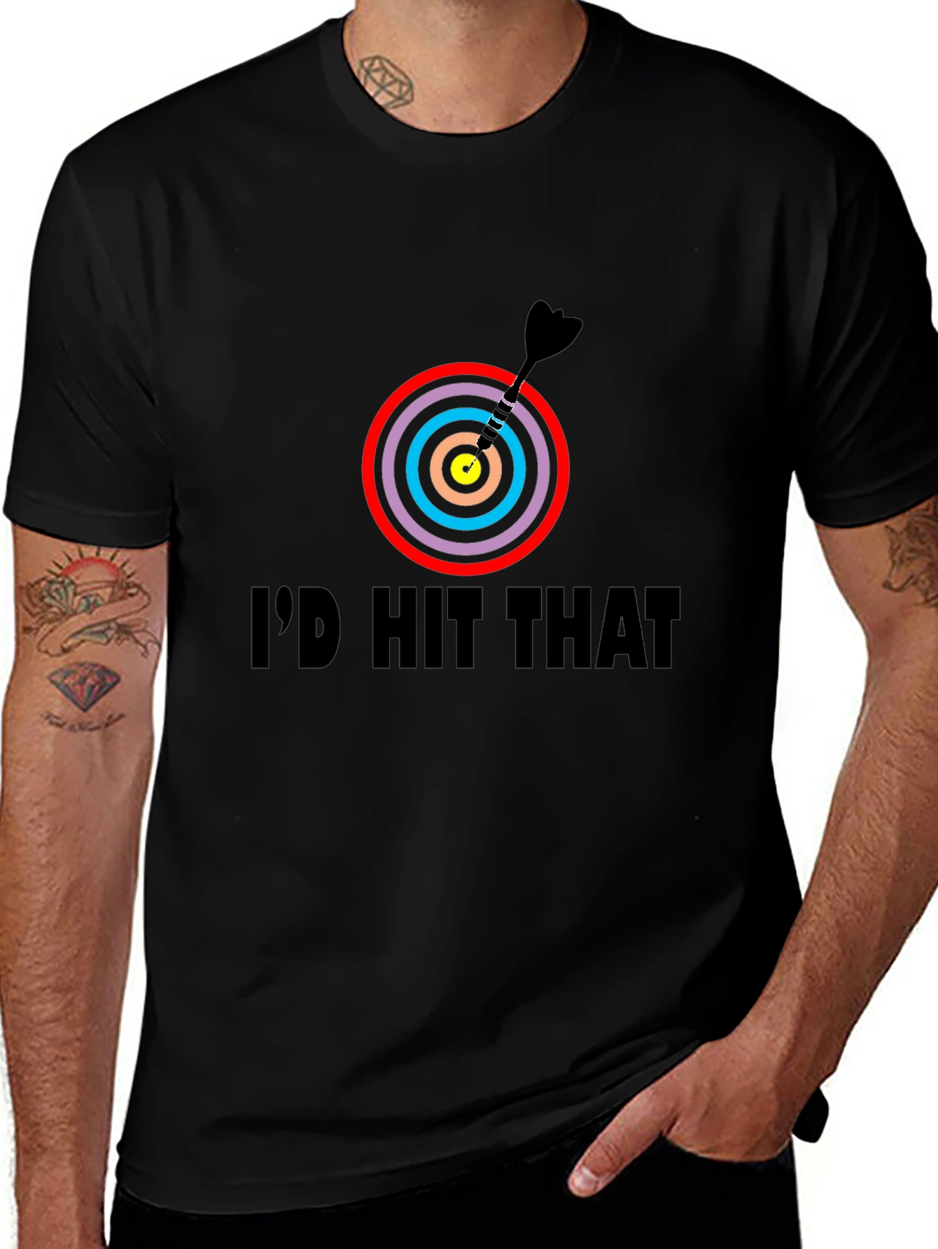 Id Hit That Dartboard Graphic Tee