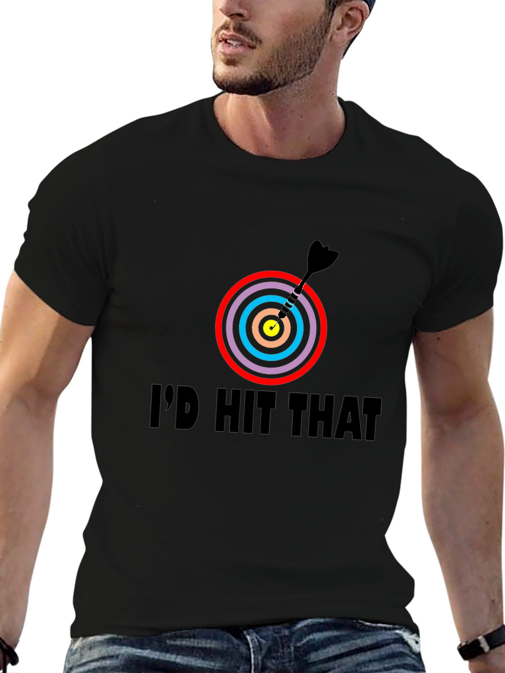 Id Hit That Dartboard Graphic Tee