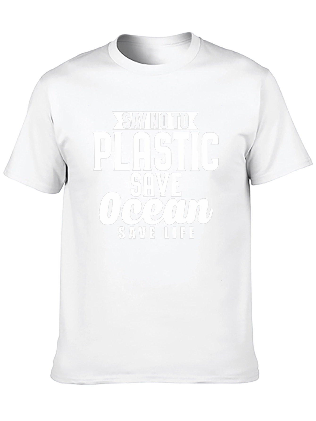 Eco-Friendly Say No To Plastic Graphic T-Shirt