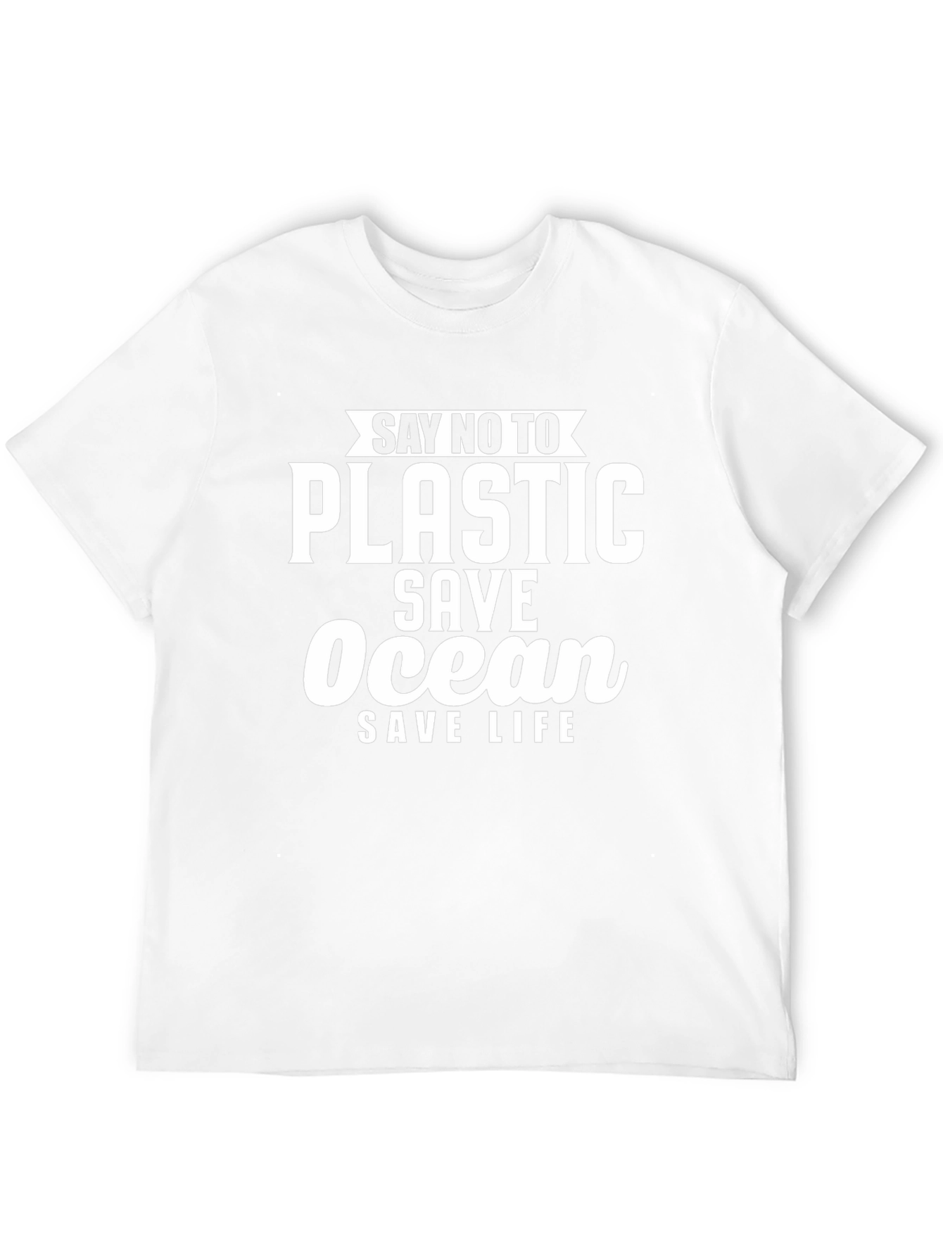 Eco-Friendly Say No To Plastic Graphic T-Shirt