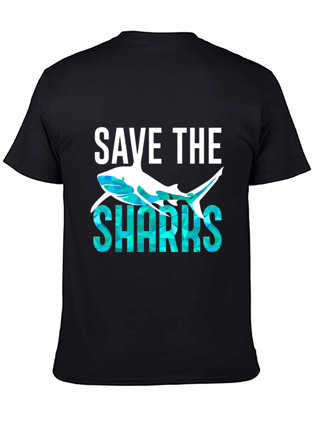 Save the Sharks Graphic T-Shirt - Black