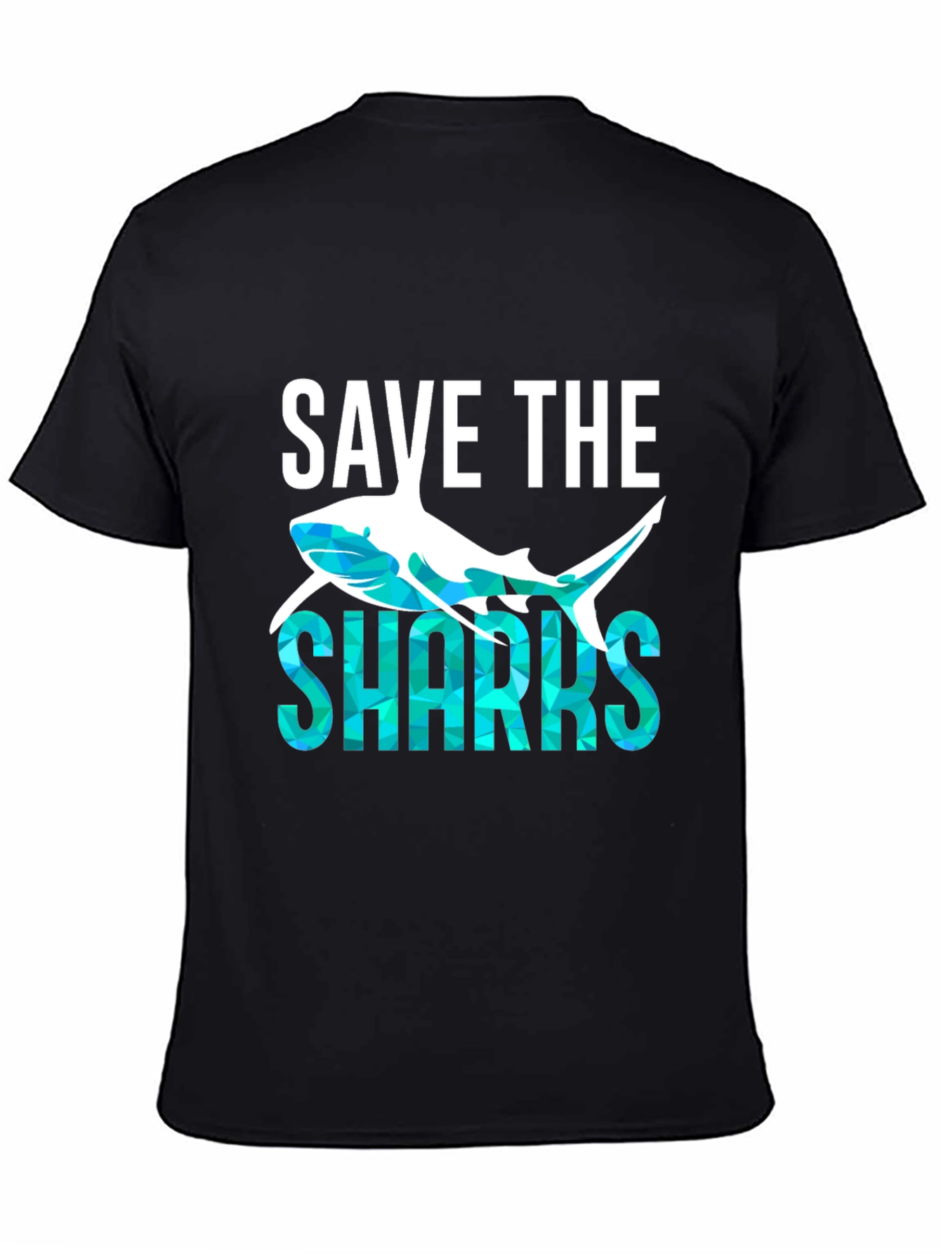 Save the Sharks Graphic T-Shirt - Black