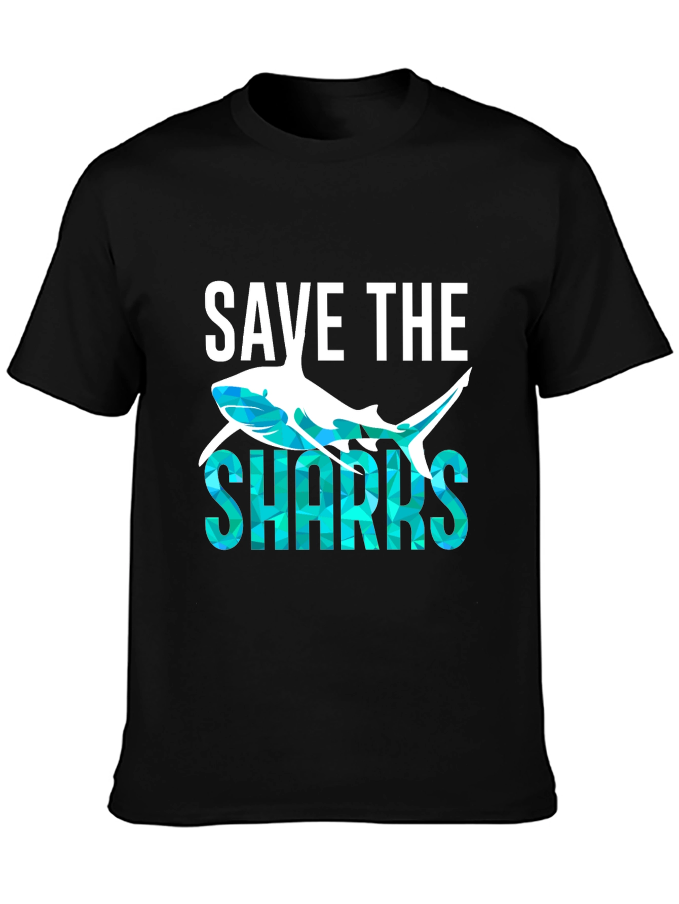 Save the Sharks Graphic T-Shirt - Black