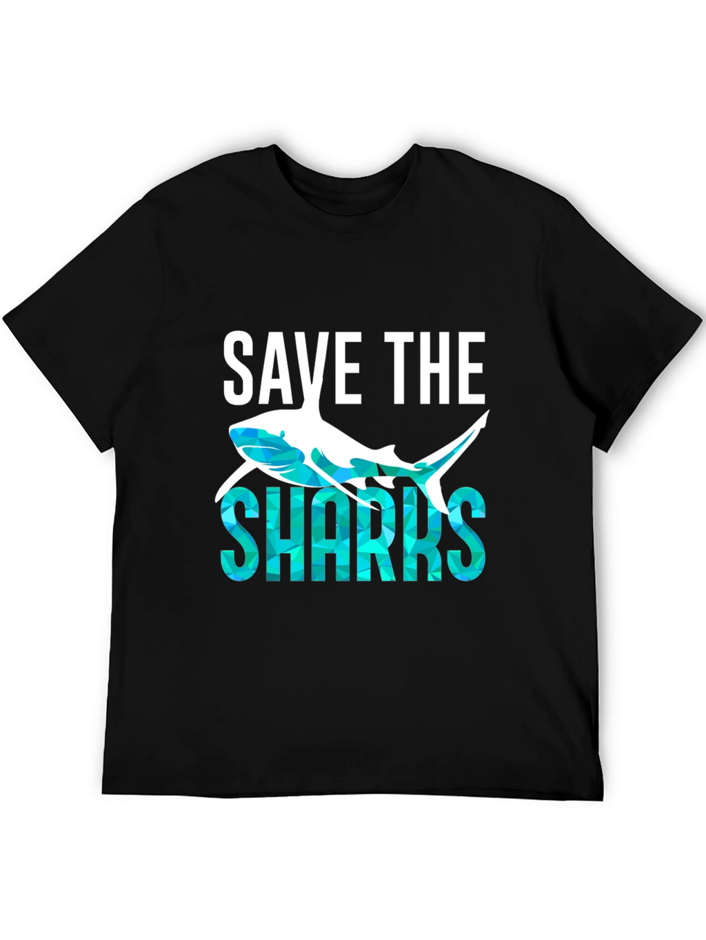Save the Sharks Graphic T-Shirt - Black