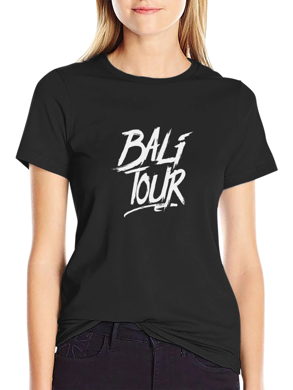 Bali Tour Black Graphic Tee Shirt