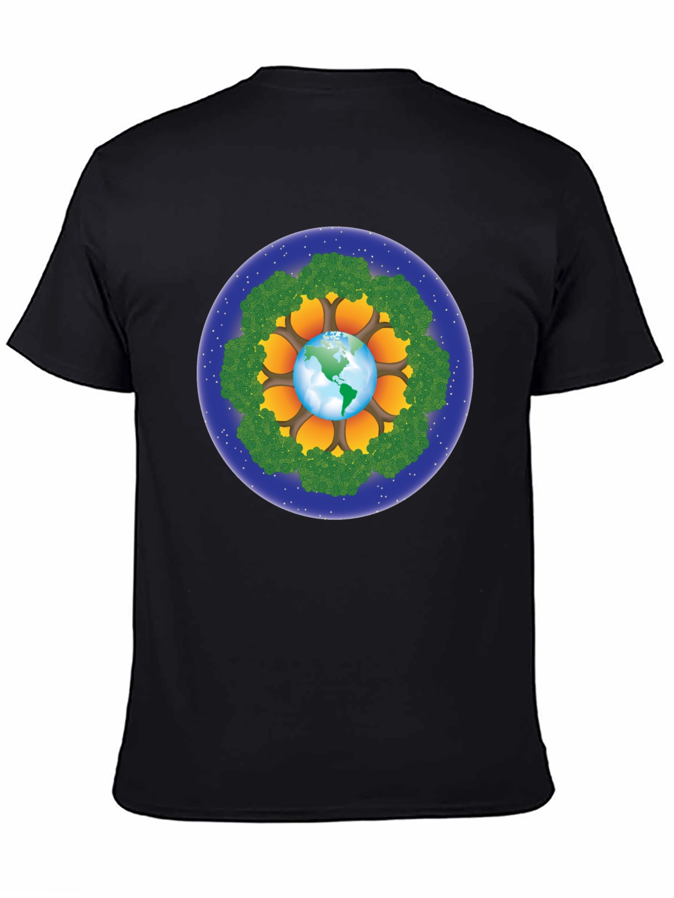 Earth & Trees Graphic Tee - Save the Planet T-Shirt