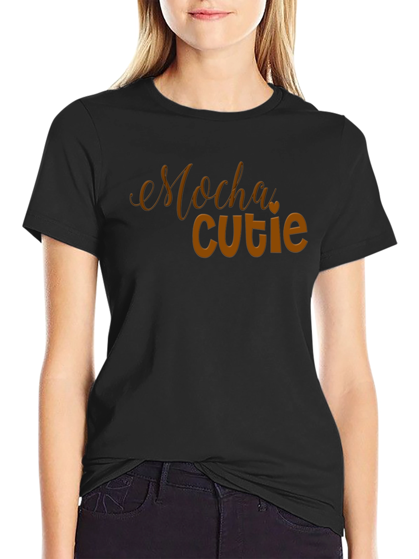 Mocha Cutie Graphic Tee - Soft & Stylish Unisex T-Shirt