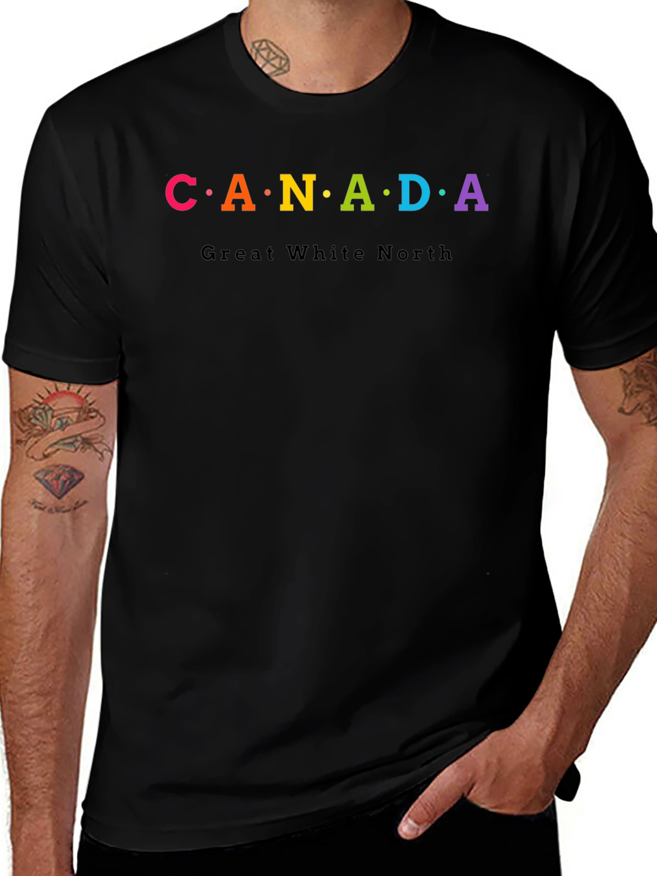 Colorful Canada T-Shirt - Great White North Tee