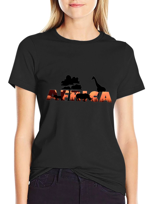 Africa Sunset Silhouette Graphic Tee