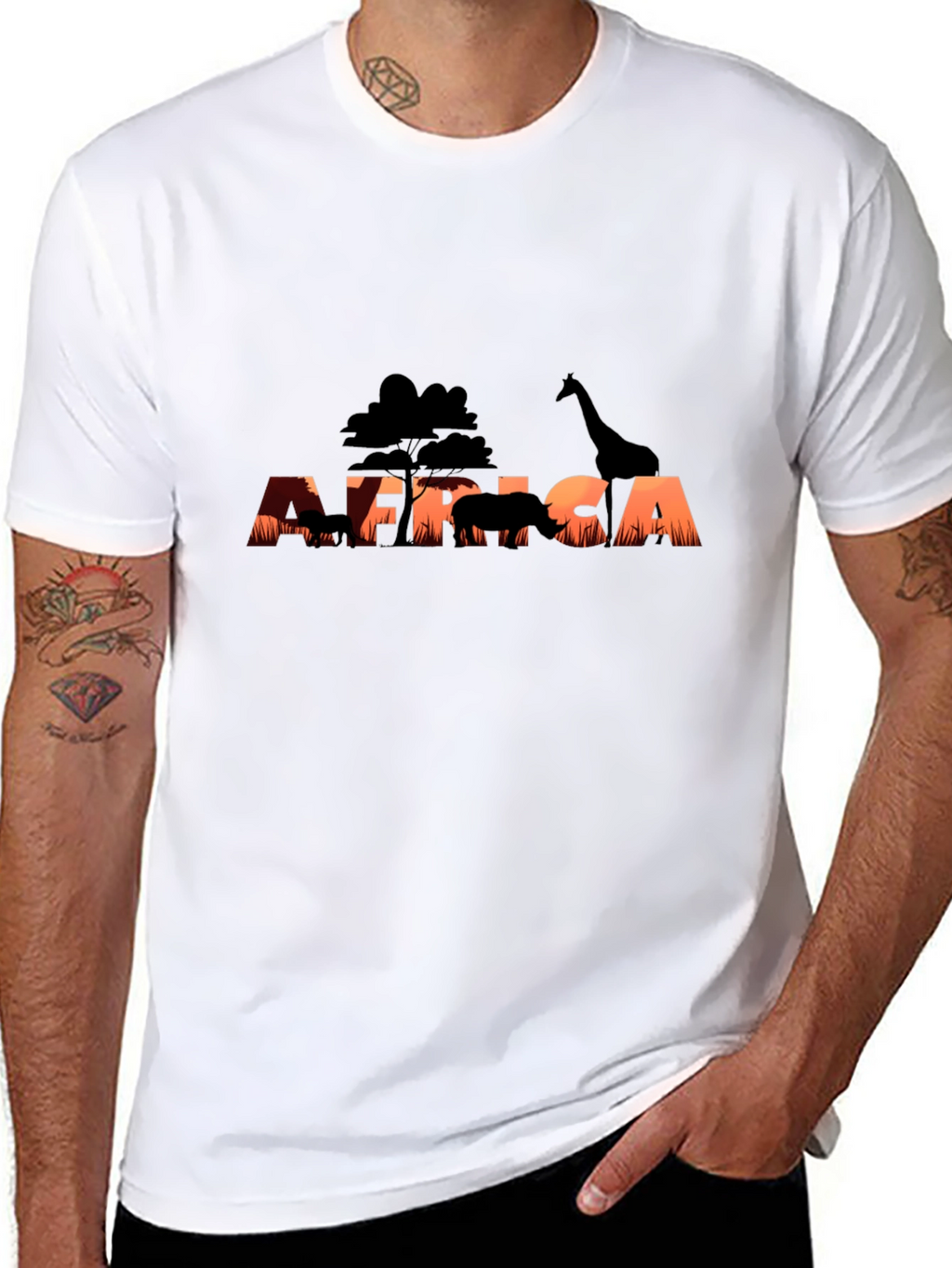 Africa Sunset Silhouette Graphic Tee