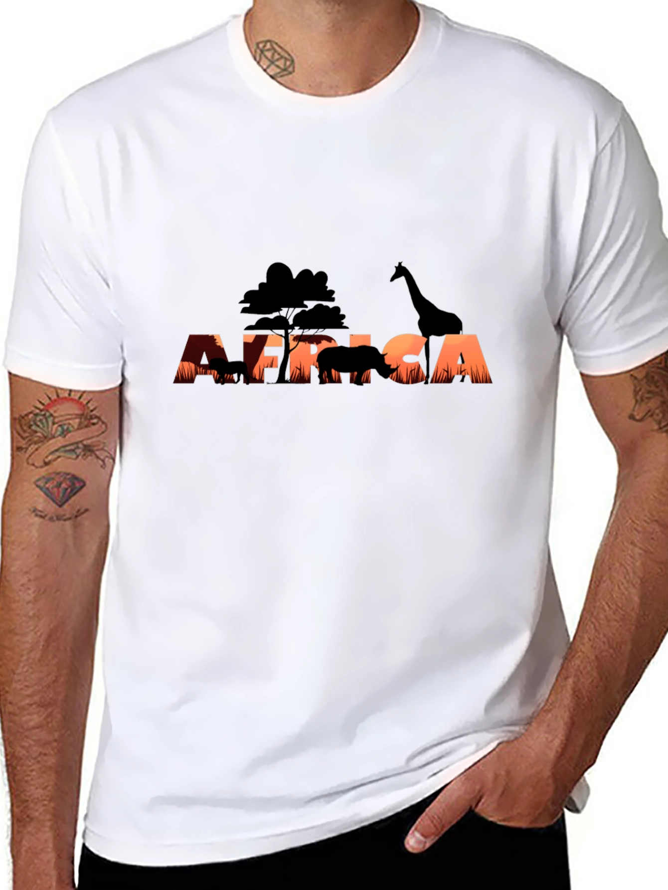 Africa Sunset Silhouette Graphic Tee