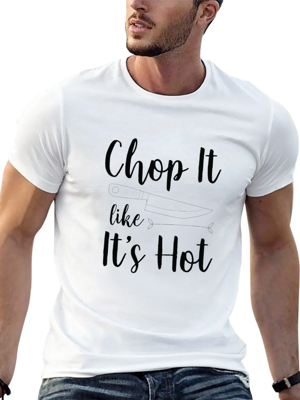 Chop It Like Its Hot Graphic Tee - Black