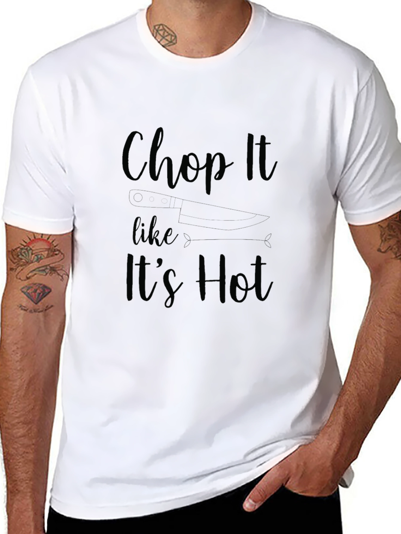 Chop It Like Its Hot Graphic Tee - Black