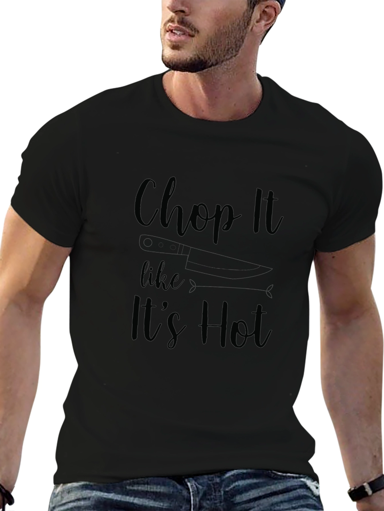 Chop It Like Its Hot Graphic Tee - Black