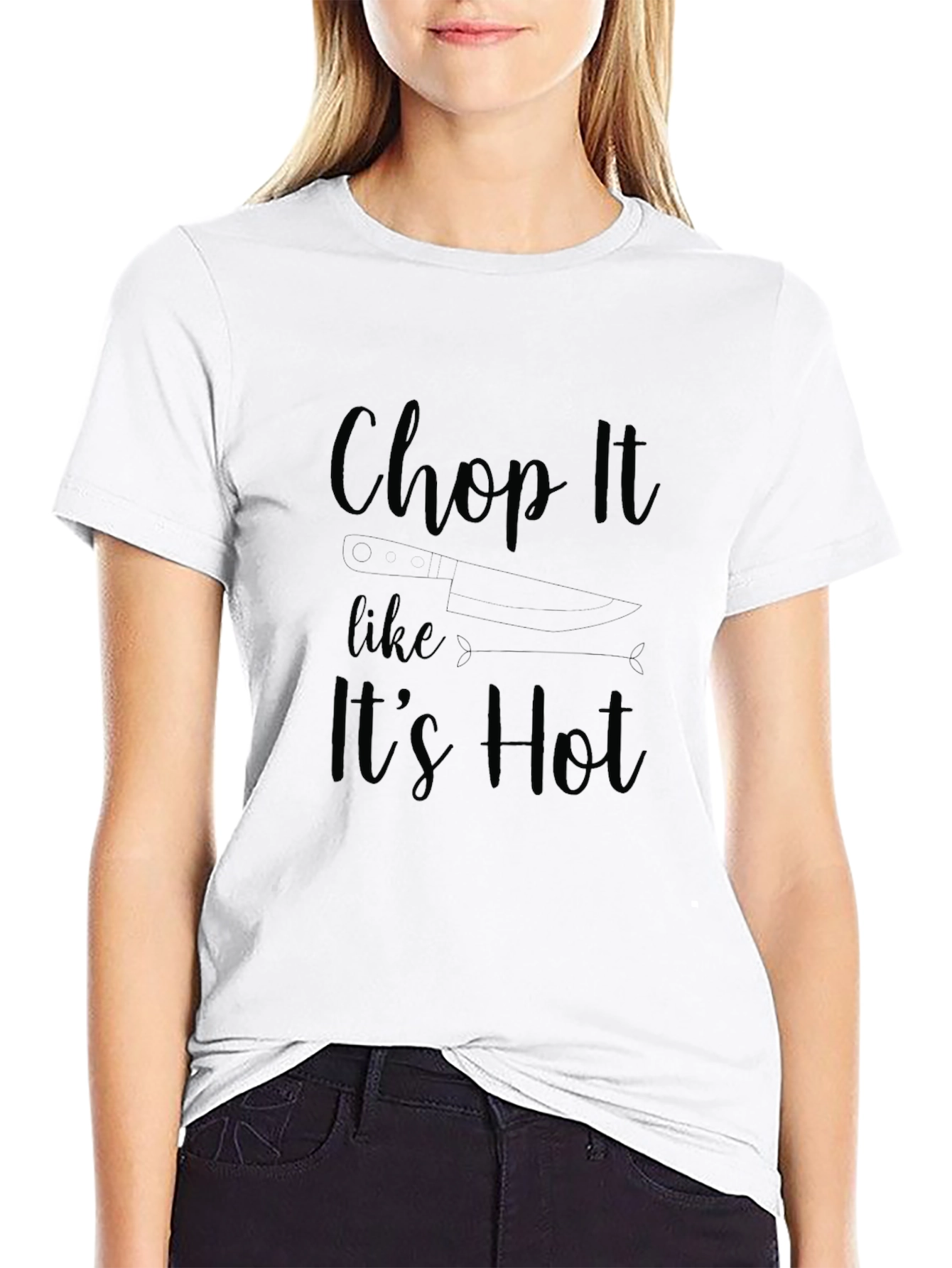 Chop It Like Its Hot Graphic Tee - Black