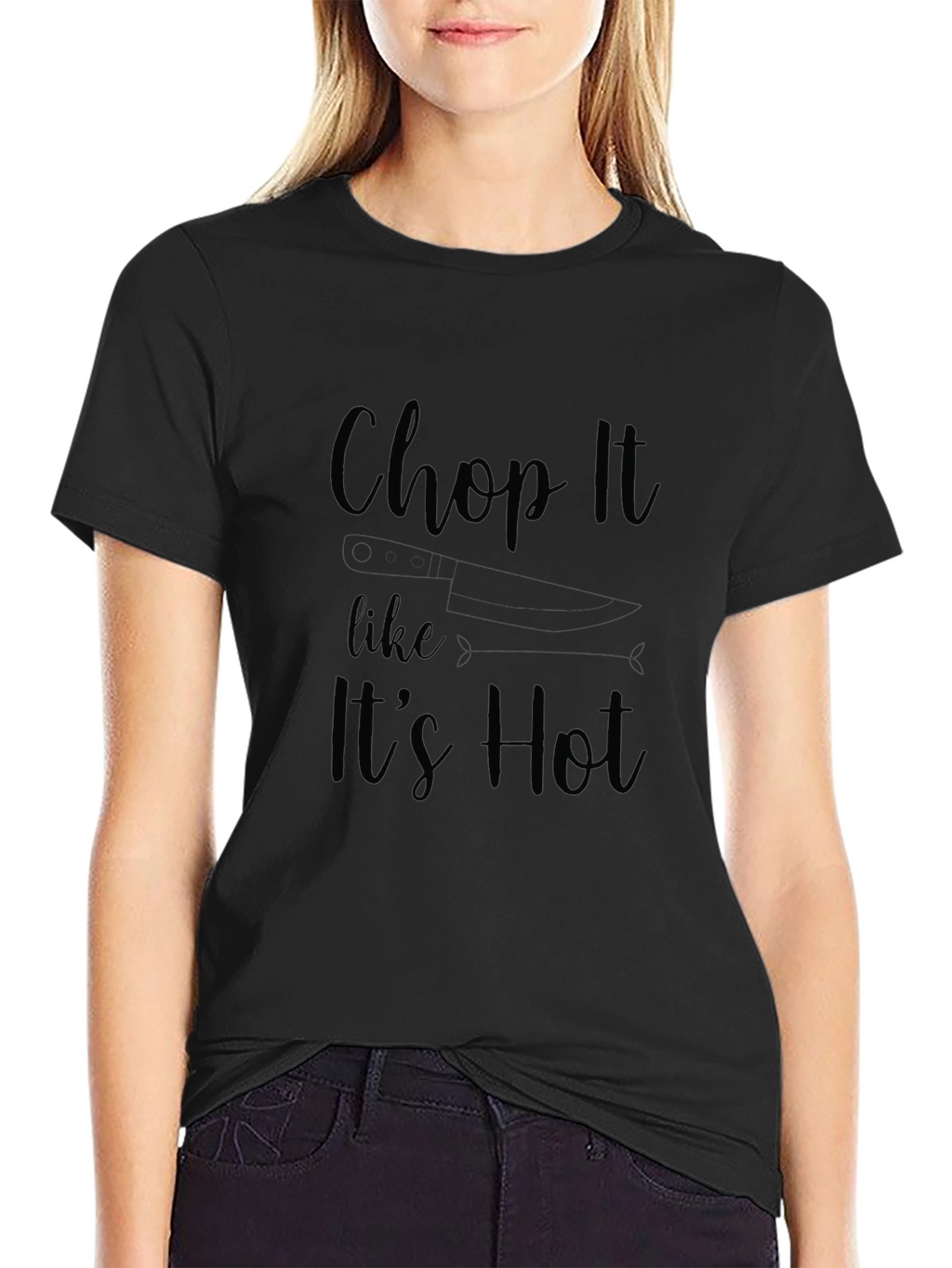 Chop It Like Its Hot Graphic Tee - Black