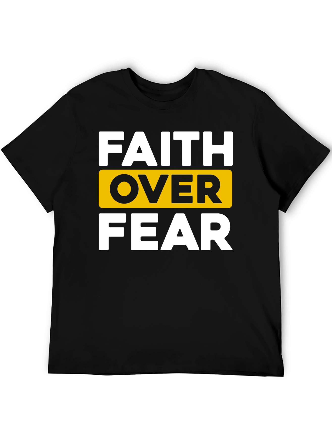 Faith Over Fear Graphic Tee - Black Cotton T-Shirt