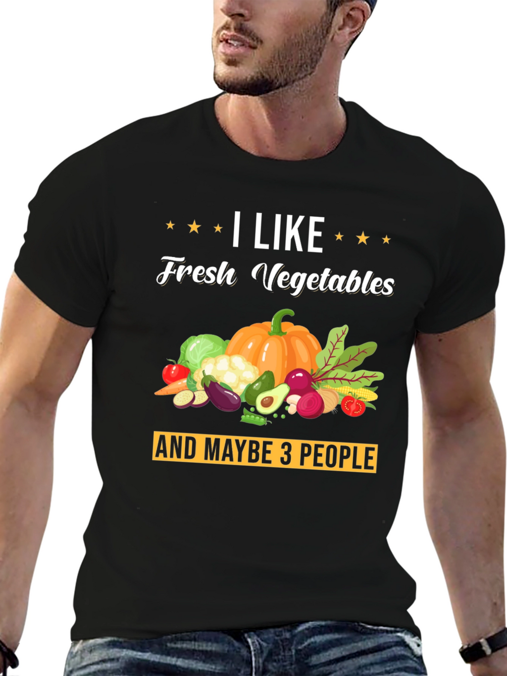 I Like Fresh Vegetables Graphic T-Shirt