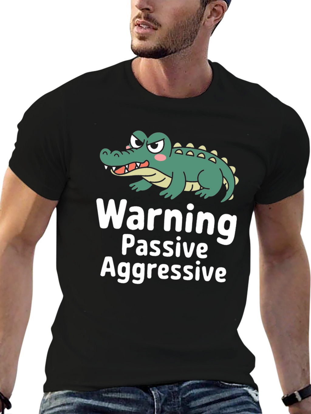 Passive Aggressive Alligator Graphic T-Shirt