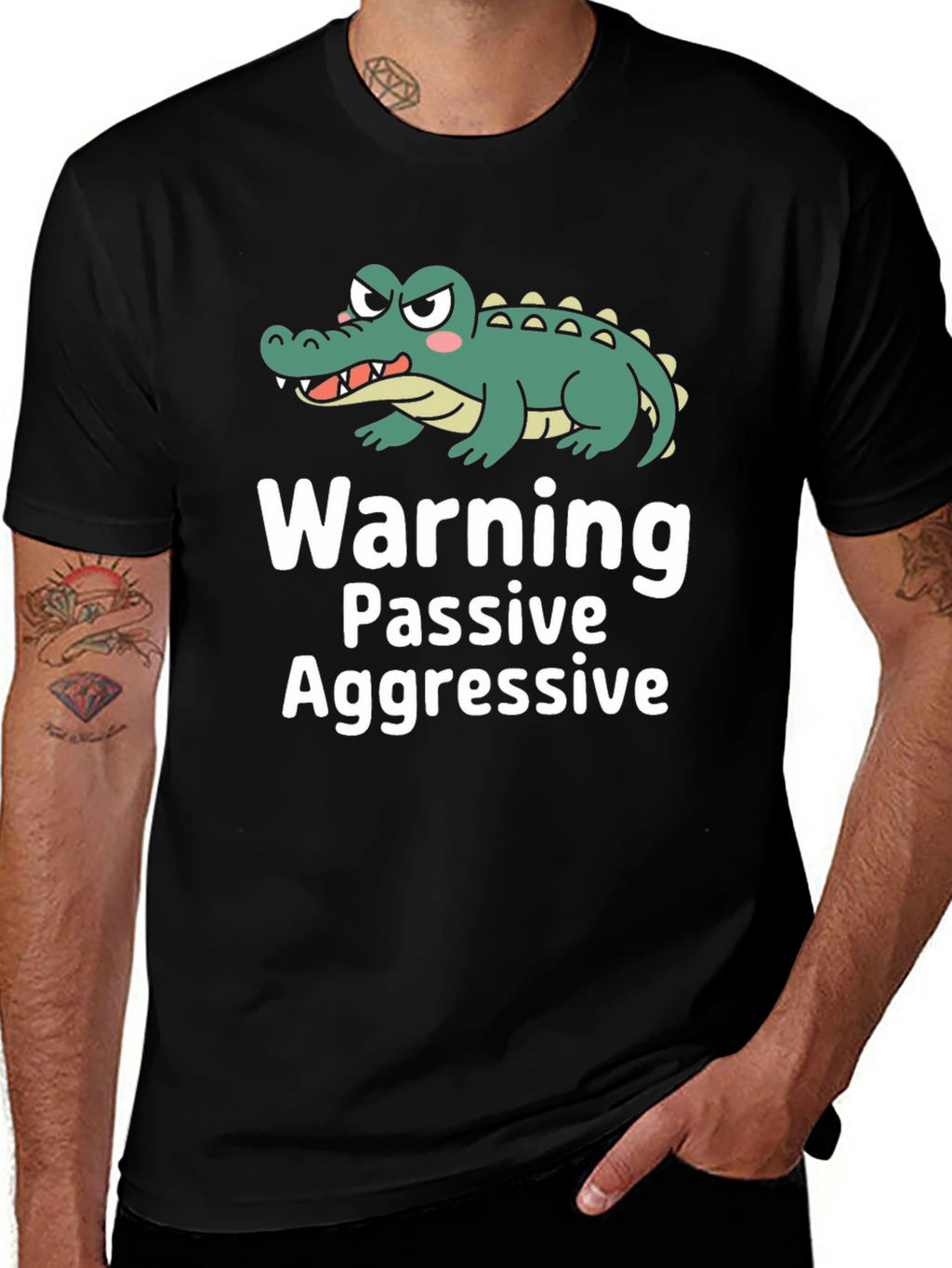 Passive Aggressive Alligator Graphic T-Shirt