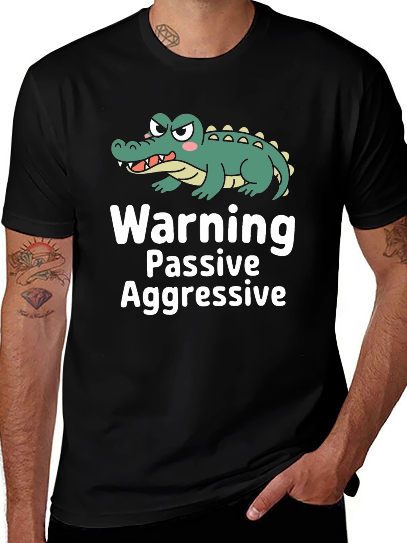 Passive Aggressive Alligator Graphic T-Shirt