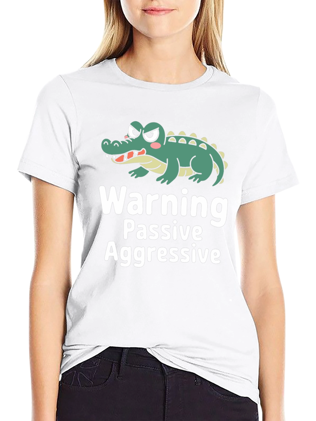 Passive Aggressive Alligator Graphic T-Shirt