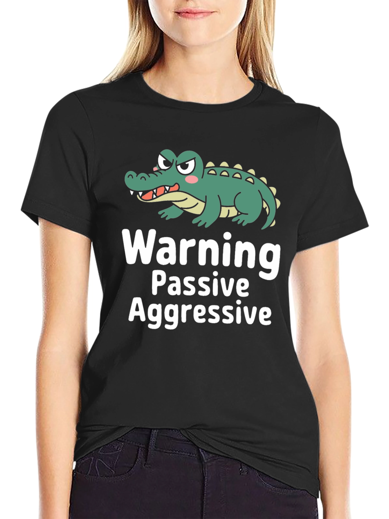 Passive Aggressive Alligator Graphic T-Shirt