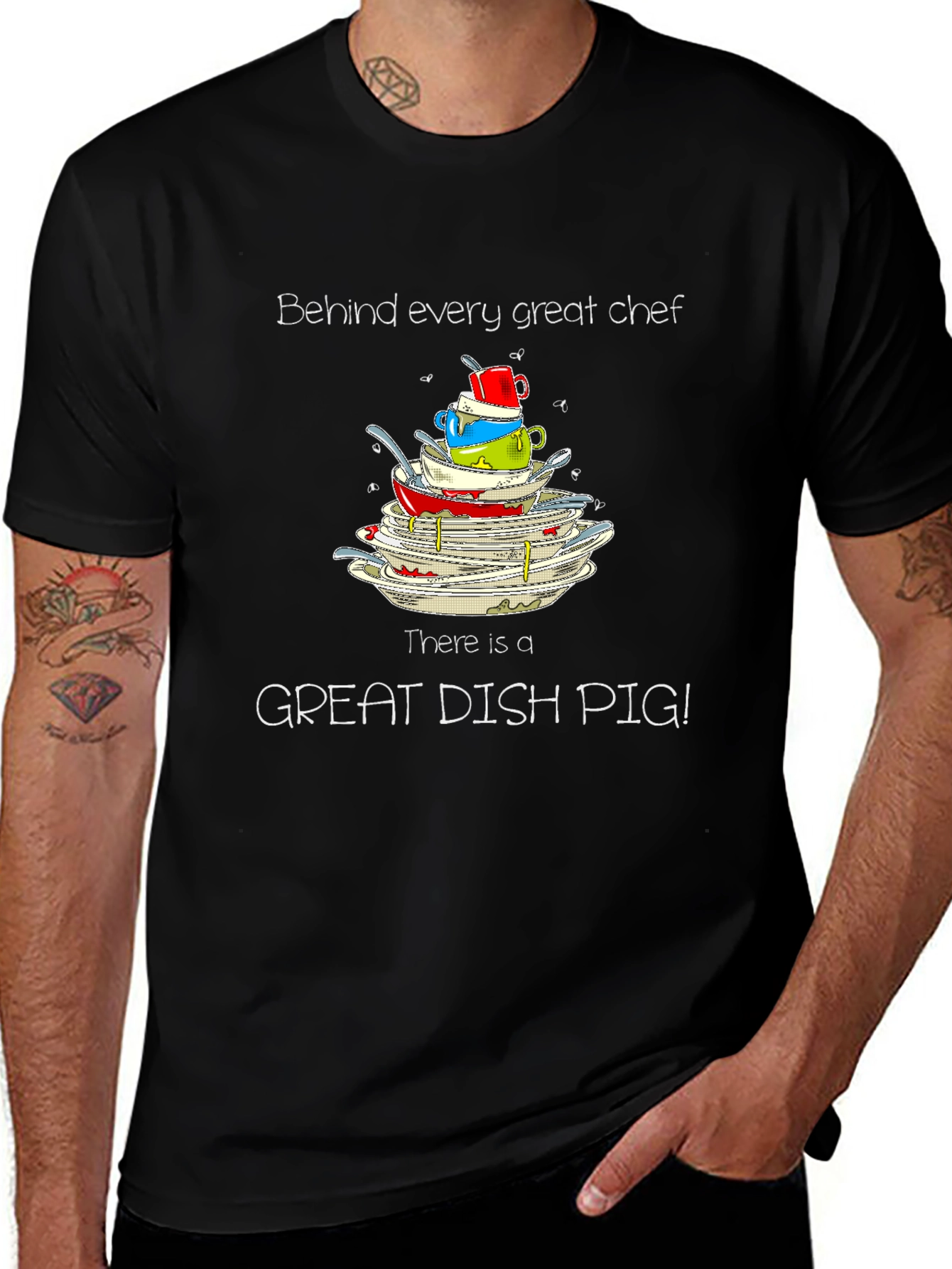 Dish Pig T-Shirt - Great Chef Humor Tee